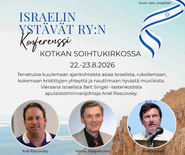 Event Tervetuloa Israelin Ystävät ry n konferenssiin Kotkan